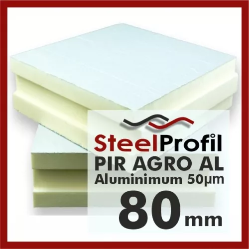 Płyta PIR AGRO AL aluminium 50mu 80mm