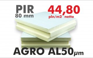 Płyta PIR AGRO 80 aluminium chlewnia kurnik obora