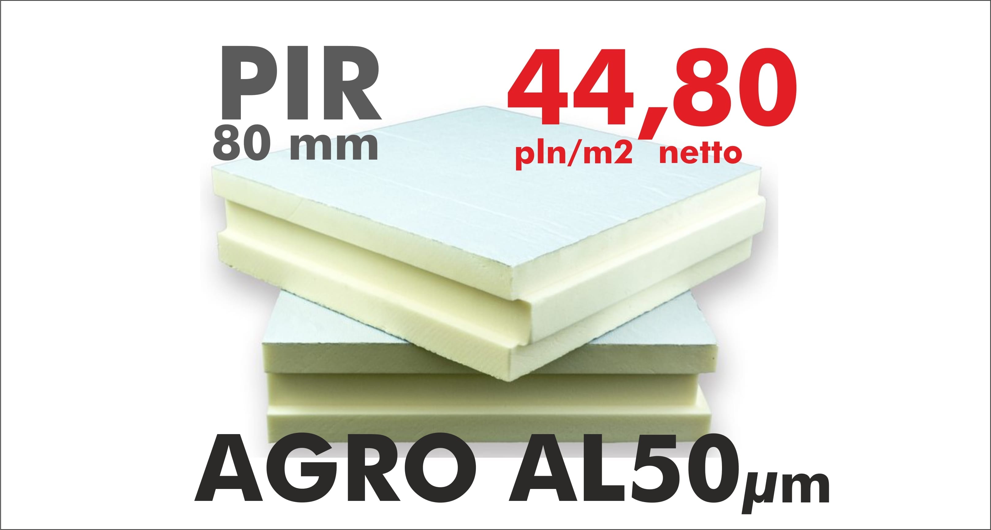 Płyta PIR AGRO 80 aluminium chlewnia kurnik obora