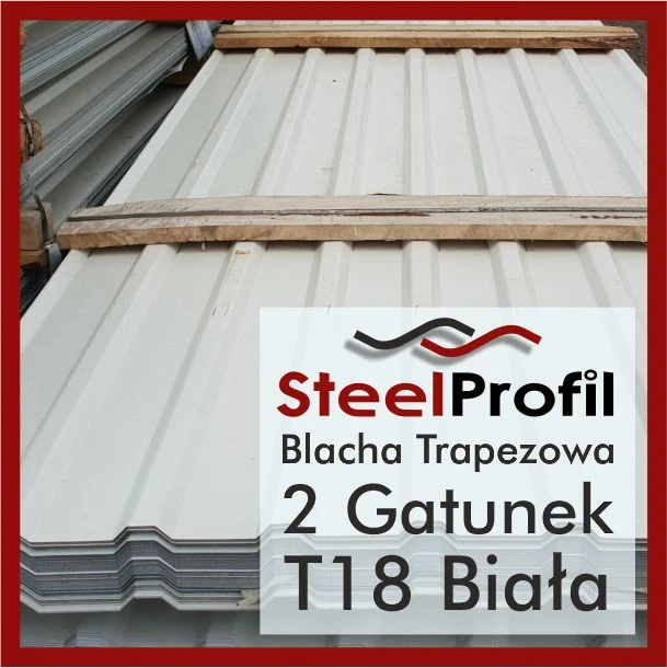 Tania Blacha Trapezowa 2 Gatunek T18 Bialy
