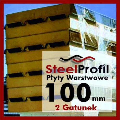 Tanie Płyty Warstwowe Dachowe PIR Poliuretanowe 100mm 10cm 2 gatunek