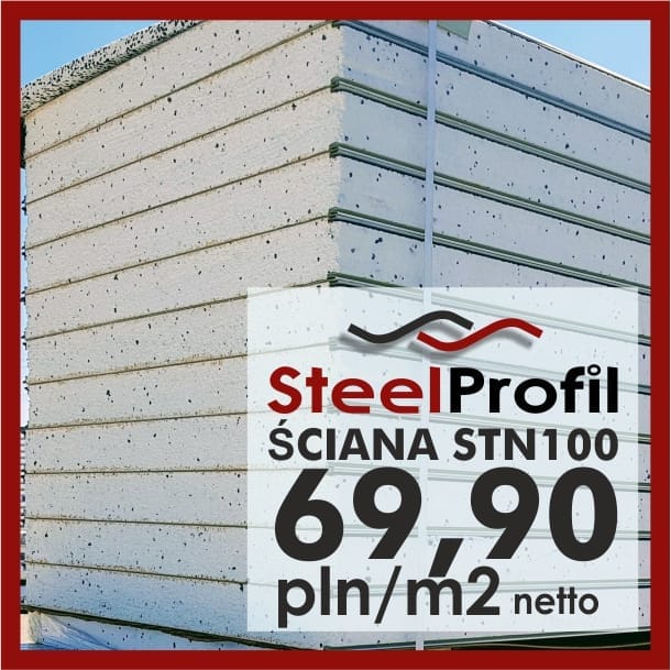 Tanie Płyty Warstwowe Obornickie Stropian Dach 100mm