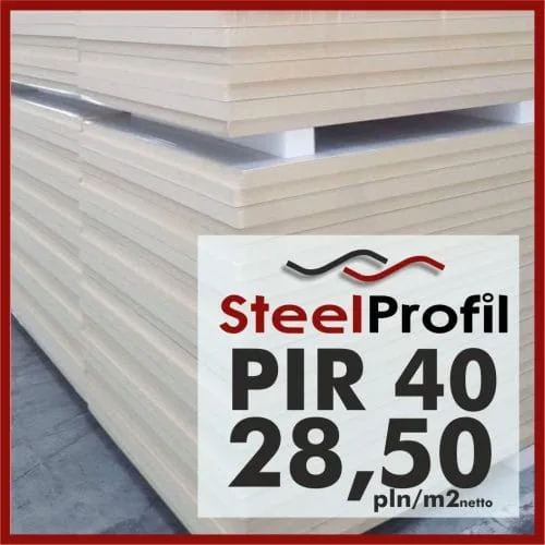 Plyty PIR 40 izolacja poliuretanowa