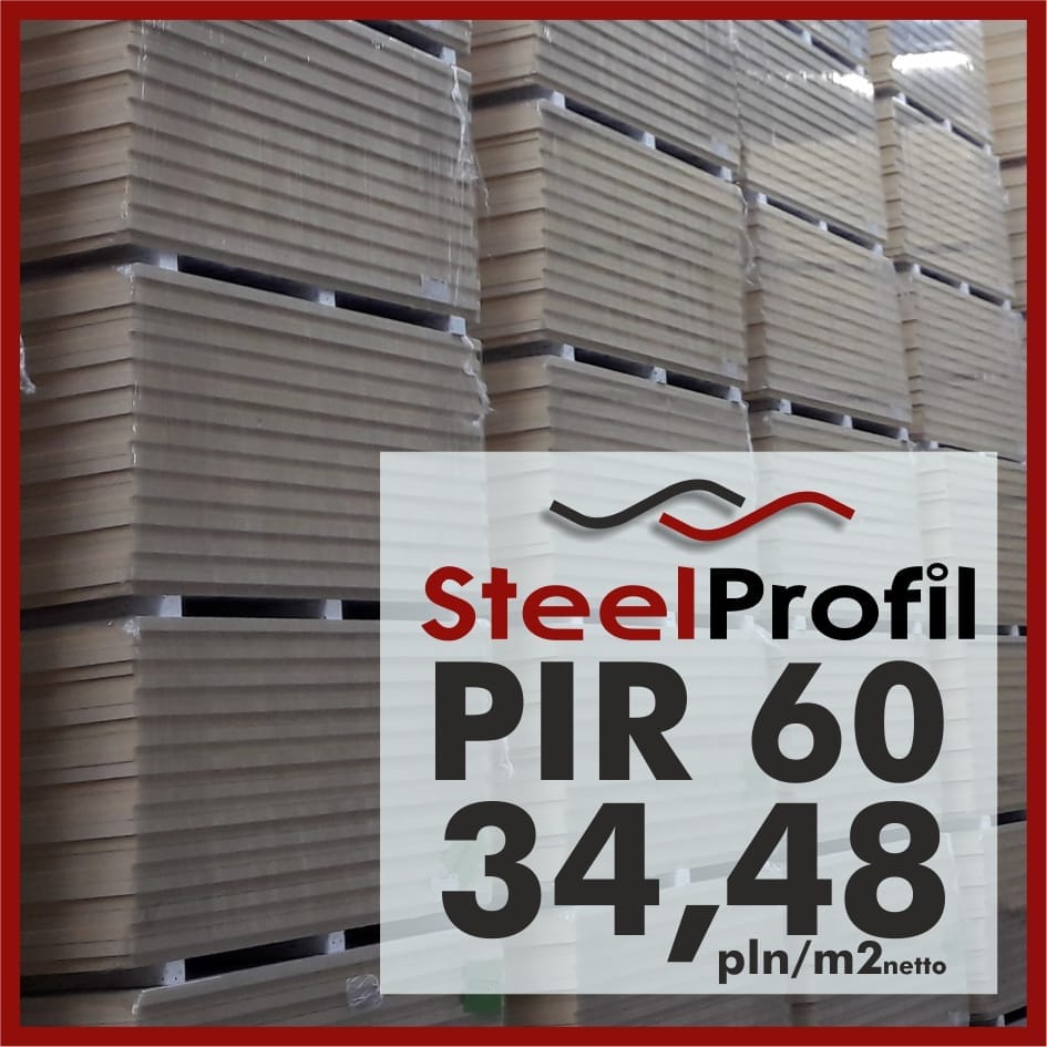 Plyty PIR 60 pianka poliuretanowa