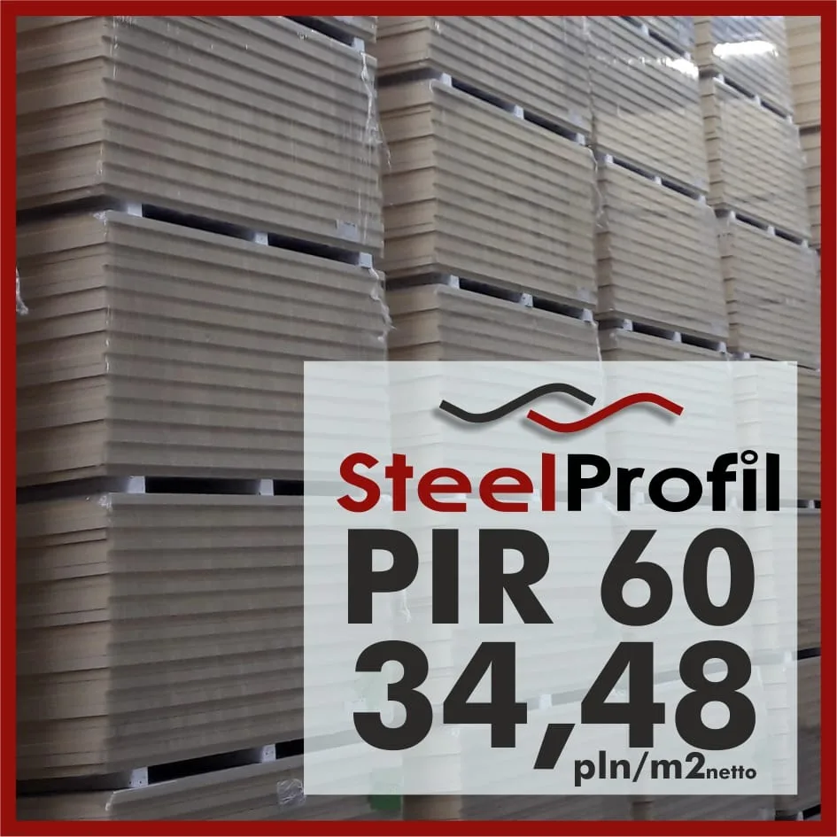 Plyty PIR 60 pianka poliuretanowa