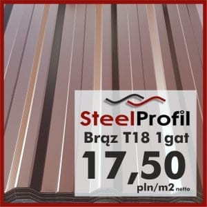 Tania Blacha Trapezowa T18 Brazowa 1 gatunek