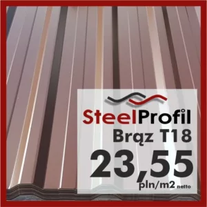 Tania Blacha Trapezowa T18 Brazowa 23-55