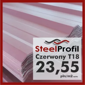 Tania Blacha Trapezowa T18 Czerwony 23-55