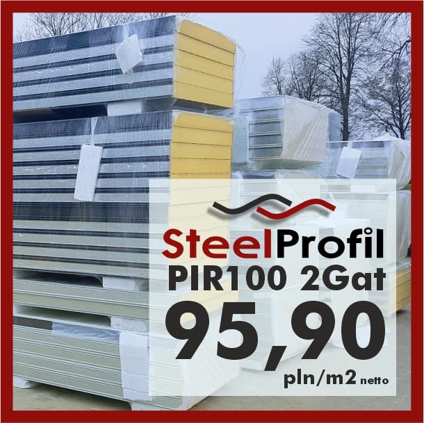 Tanie Płyty Warstwowe Poliuretanowe PIR 100 10cm 2gatunek