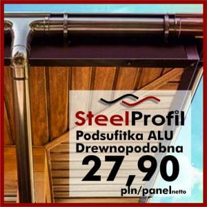Podsufitka PREMIUM aluminiowa drewnopodobna złoty dąb