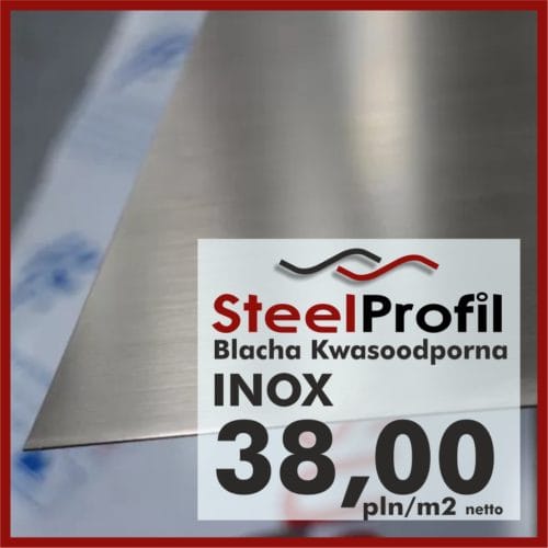 Blacha plaska BPA w arkuszach INOX Kwasowka Nierdzewka