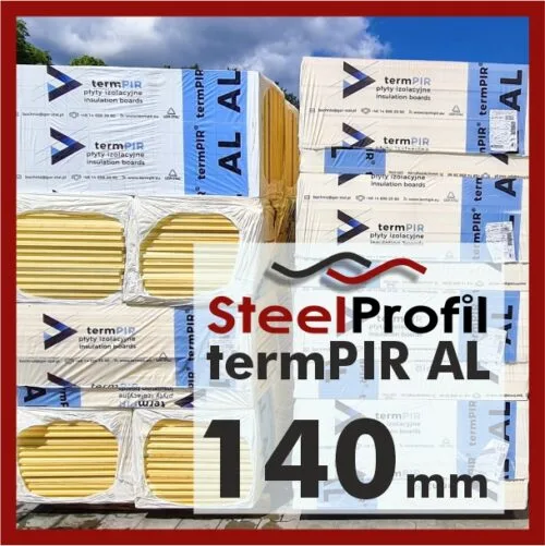 Płyta PIR termPIR AL Izoproof 140mm poliuretanowa pianka piana