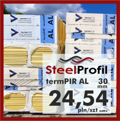 Płyta PIR termPIR AL Izoproof 30mm poliuretanowa pianka 24-54