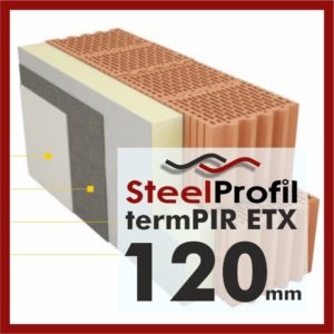 Płyty PIR ETICS termPIR ETX 120mm poliuretan pianka z siatką pod klej i tynk