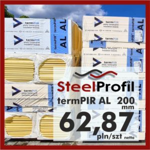 Płyta PIR termPIR AL Izoproof 200mm poliuretanowa pianka