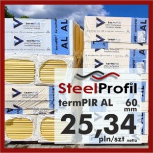 Płyta PIR termPIR AL Izoproof 60mm poliuretanowa pianka