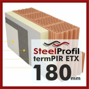 Płyty PIR ETICS termPIR ETX 180mm poliuretan pianka z siatką pod klej i tynk