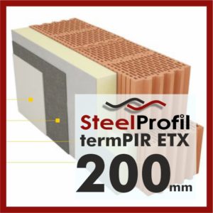 Płyty PIR ETICS termPIR ETX 200mm poliuretan pianka z siatką pod klej i tynk