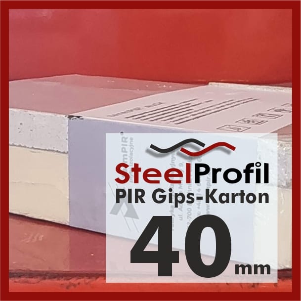 Płyty PIR termPIR AL GK GIPS KARTON 40mm