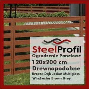 Tanie Ogrodzenie Panelowe 120x200 Drewnopodobne 120x200
