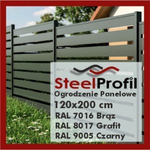 Tanie Ogrodzenie Panelowe 120x200 RAL 7016 8017 9005