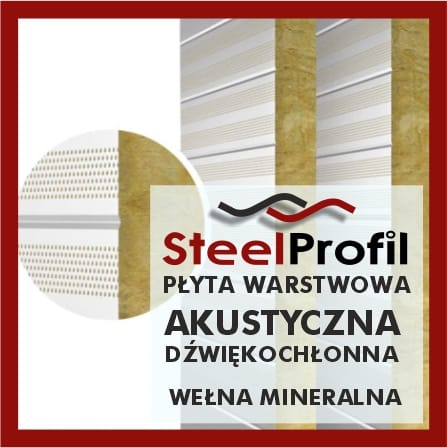 Płyta Warstwowa Akustyczna Dźwiękochłonna z Rdzeniem z Wełny Mineralnej MWF