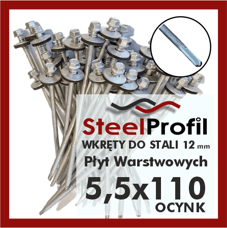 wkręty do płyt warstwowych 5-5 x 110 zw 12 ocynk