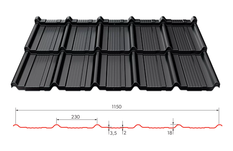 Modular metal roofing FINN 2