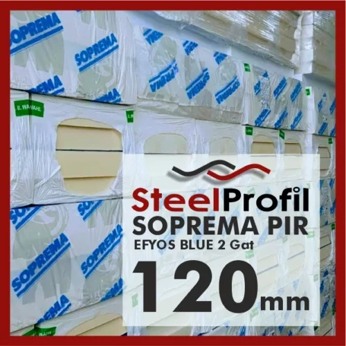 SOPREMA Płyta PIR Poliuretan 2 Gatunek EFYOS BLUE 1200x600 120mm