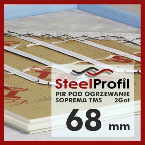 Płyta PIR pod Ogrzewanie Podłogowe SOPREMA TMS 68 mm1200x1000mm 2 Gatunek