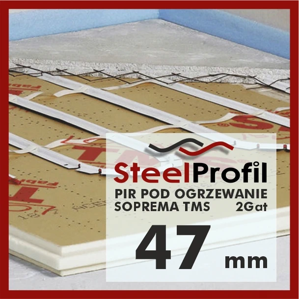 Płyty PIR pod Ogrzewanie Podłogowe SOPREMA TMS 47 mm1200x1000mm 2 Gatunek