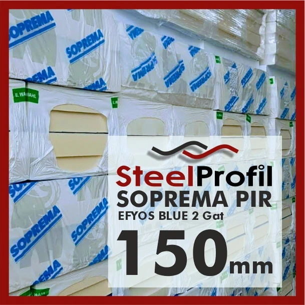 SOPREMA Płyta PIR Poliuretan 2 Gatunek EFYOS BLUE 1200x600 150mm