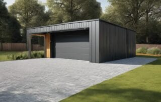 garaż z płyty warstwowej