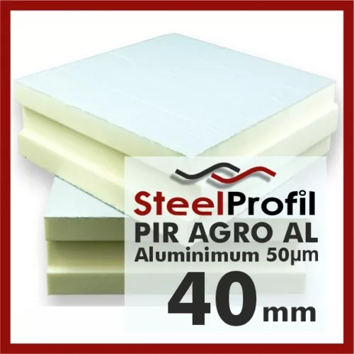 Płyta PIR AGRO AL aluminium 50mu 40mm