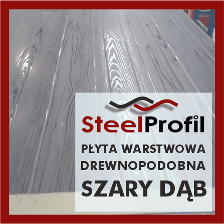 Płyta Warstwowa Drewnopodobna GRAFIT szary dąb