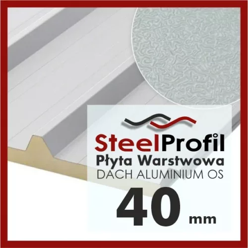 Tania Płyta Warstwowa PIR Dach jednostronne aluminium