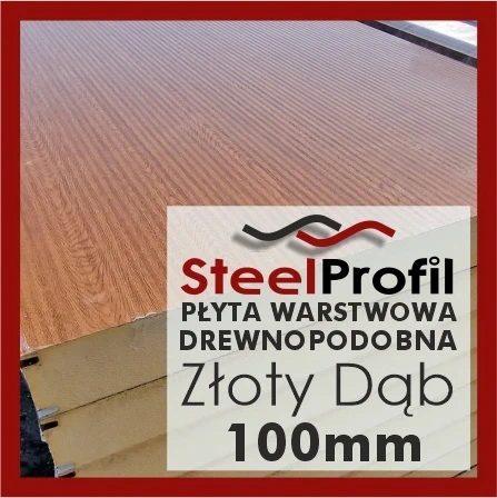 Płyta Warstwowa Drewnopodobna Złoty Dąb 100mm