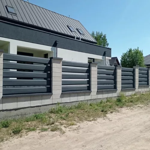 Sztacheta Panelowa metalowa Omega Panel 210 czarny mat - obrazek 3