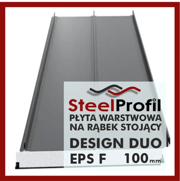 Płyta Warstwowa Rąbek dociepleniowa elewacyjna dachowa DESIGN DUO EPS F