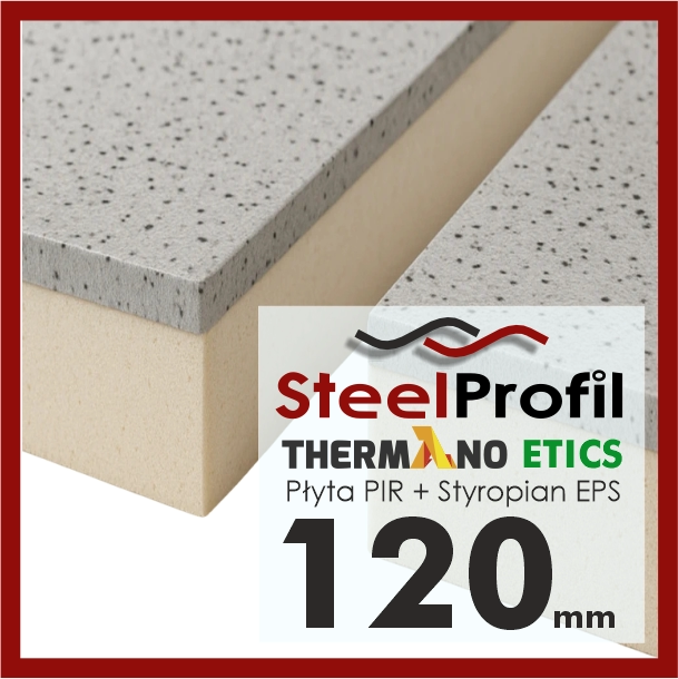 Thermano ETICS 120mm Płyta PIR ze styropianem EPS na ściany do tynkowania
