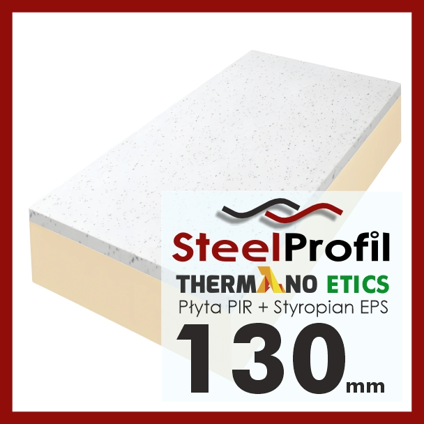 Thermano ETICS 130mm Płyta PIR z warstwą styropianu EPS na elewację