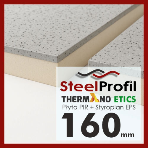 Thermano ETICS Płyta PIR 160mm ze styropianem EPS na elewację pod tynk