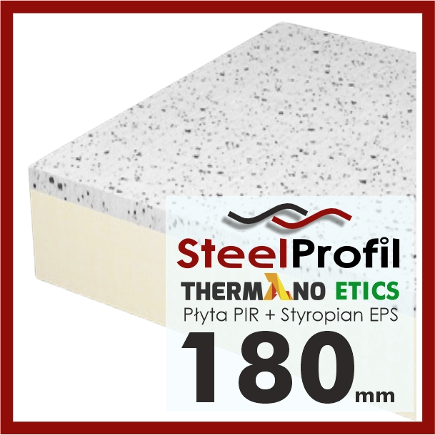 Thermano ETICS Płyta PIR 180mm ze styropianem EPS na ściany do tynkowania