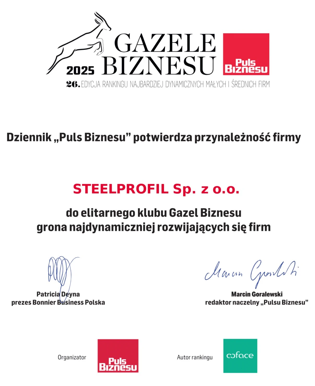 SteelProfil - Gazela Biznesu 2025