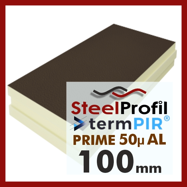 Płyta PIR termPIR PRIME 100mu okładzina Aluminiowa