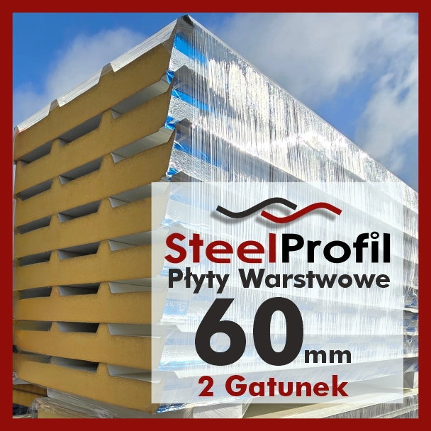 Tanie Płyty Warstwowe Poliuretan Dach 80mm 2 gatunek PUR