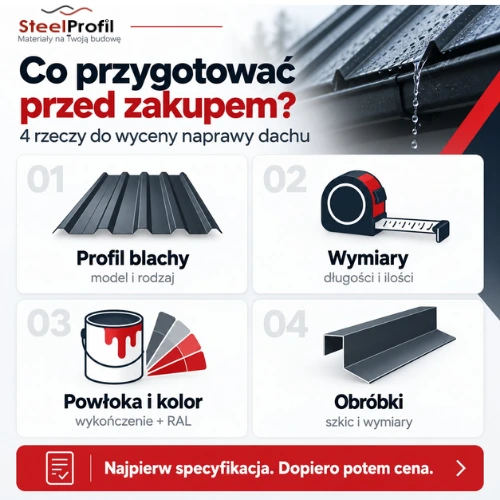 Jak dokupić blachę i obróbki Jak dokupić blachę i obróbki